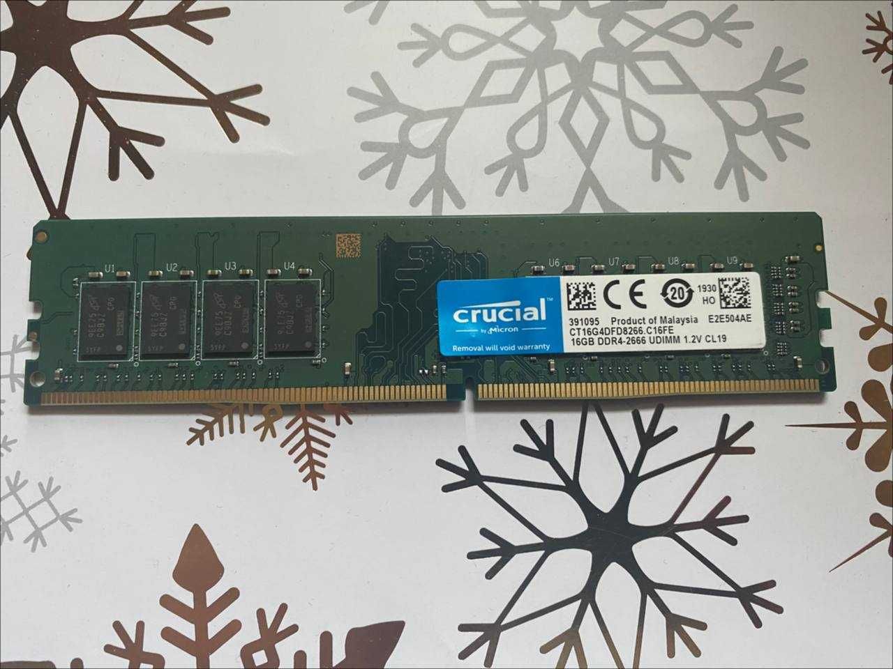Оперативная память Crucial DDR4 16Gb (1x16) 2666 Mhz