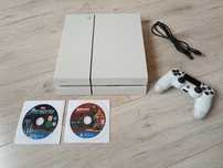 Konsola Ps4 500GB biała pad bezprzewodowy 2 gry