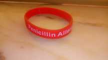 Pulseira silicone alergia penicilina