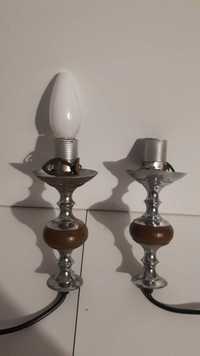 komplet tureckich lamp, wiszące lub kinkiety metal i drewno, unikat