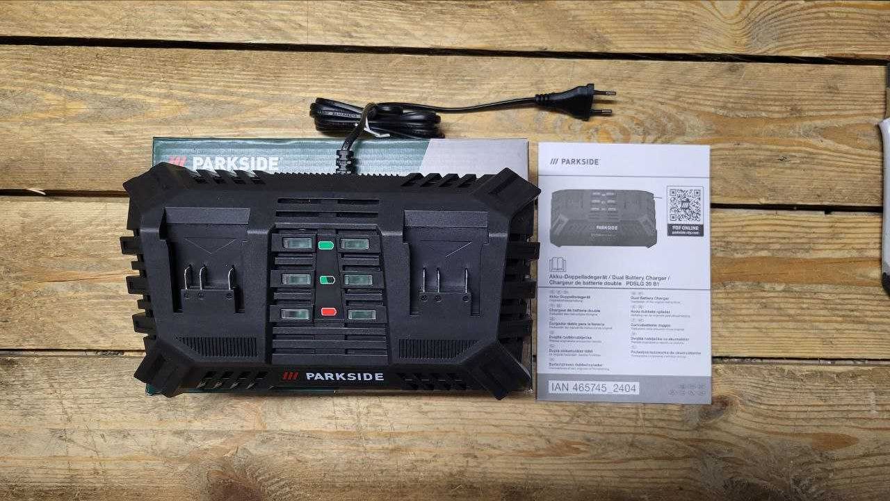 Подвійний зарядний пристрій PARKSIDE для акумуляторів 20V, PDSLG 20 B1