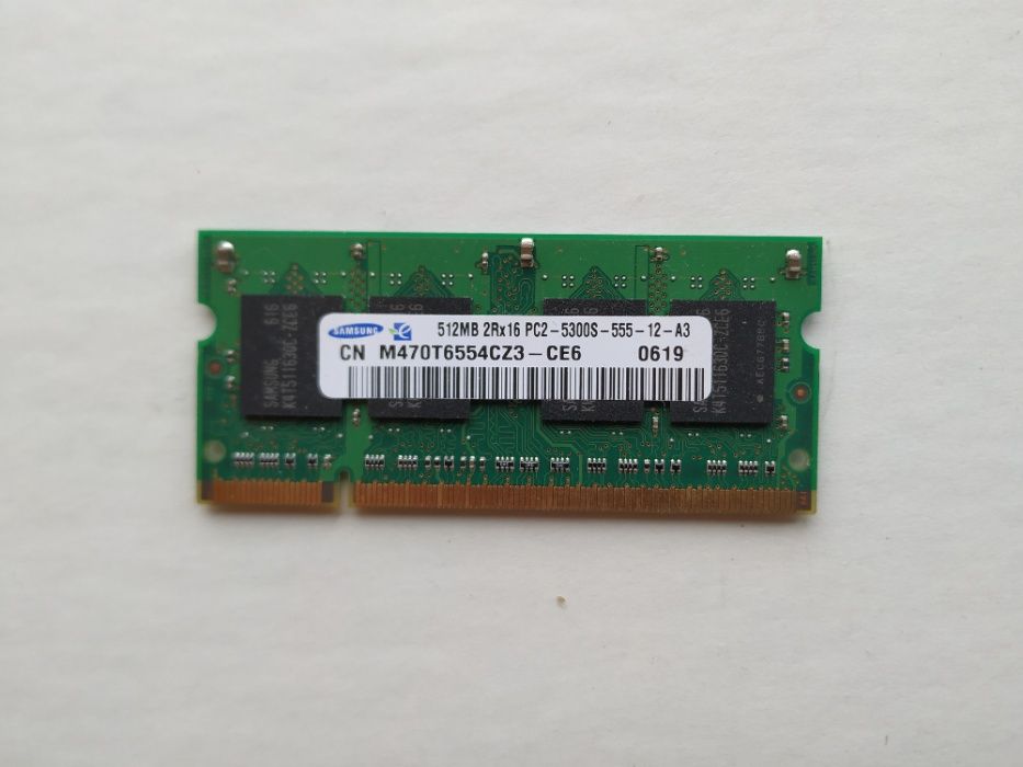 Оперативна пам'ять для ноутбука Samsung SoDimm DDR2 512mB PC5300