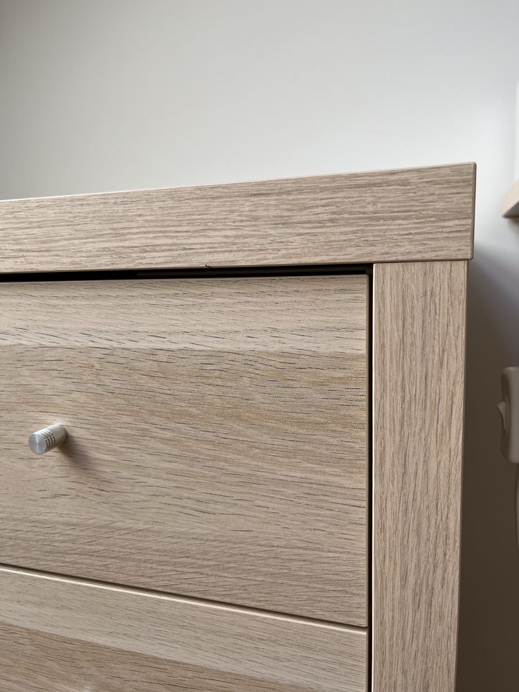 Ikea regał Kallax dąb | szuflady i drzwiczki