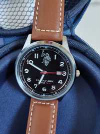 Zegarek męski U.S. Polo ASSN. skórzany jasnobrązowy nowy