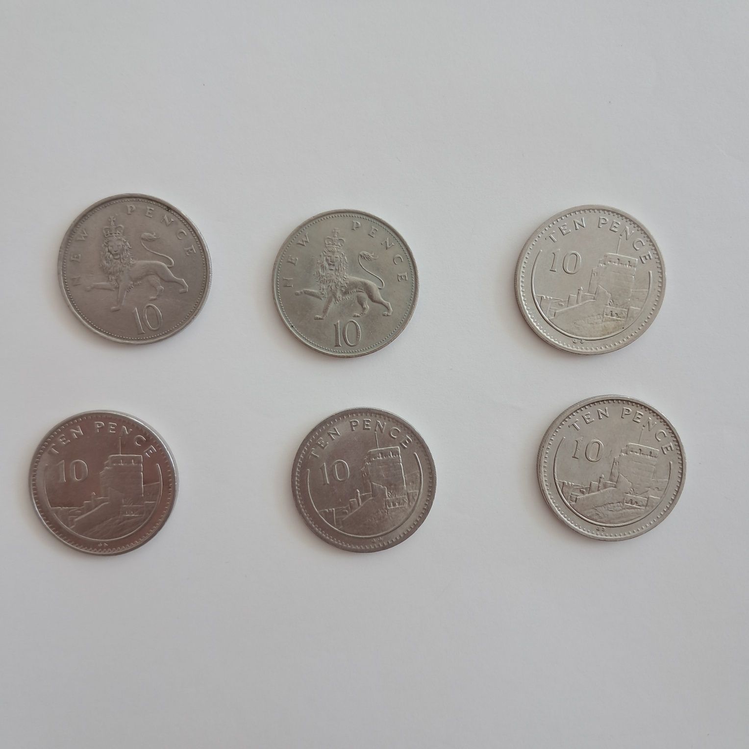 Pack 10 pence de anos diferentes
