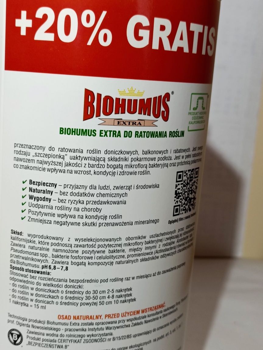 Biohumus do ratowania roślin, naturalny 1200 ml