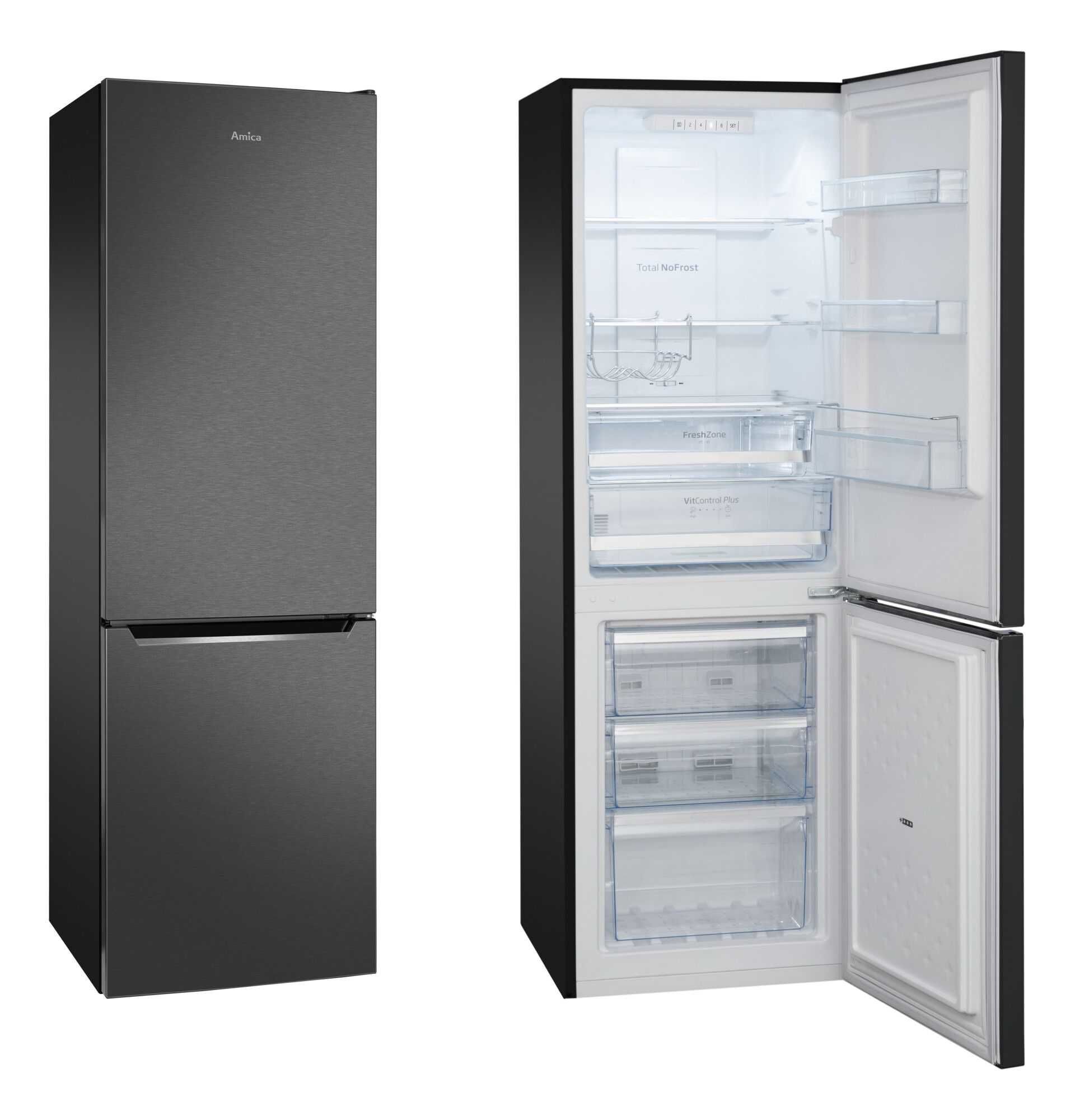 Скидка! Двухкамерный холодильник Amica KGCN 387 110 S (NoFrost 231л Е)