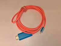 E022 Kabel Adapter USB-C do HDMI Pomarańczowy Wysokiej Jakości