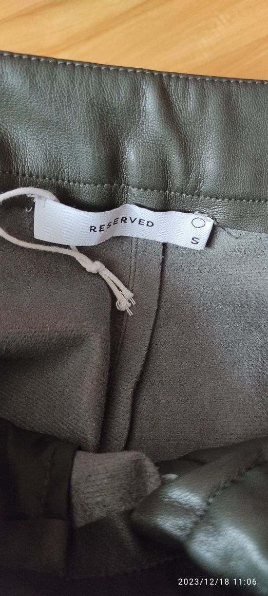 Skórzane spodnie Reserved Nowe
