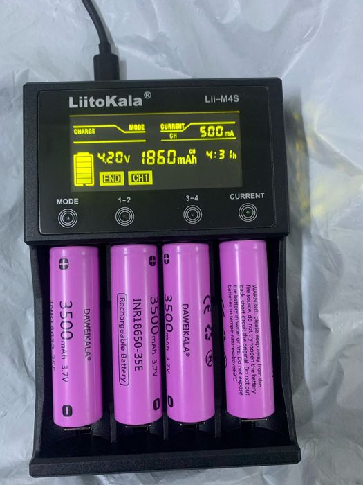 Зарядное устройство литокала liitokala lii m4s, универсальное