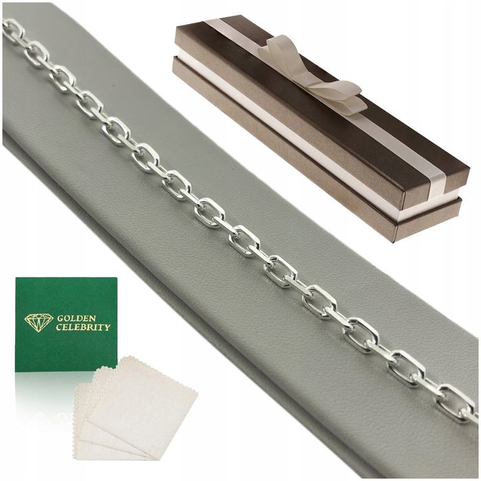 Srebrna Męska Bransoletka Ankier 22cm/4,5mm Pr. 925 Prezent Dla Mężczy