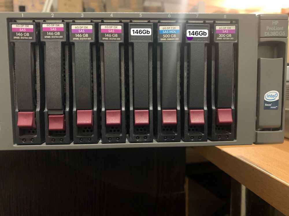 Серверна: HP DL380/64Gb/545Gb/1.7Tb/x2 /APC UPS 1500/комутатор/монитор