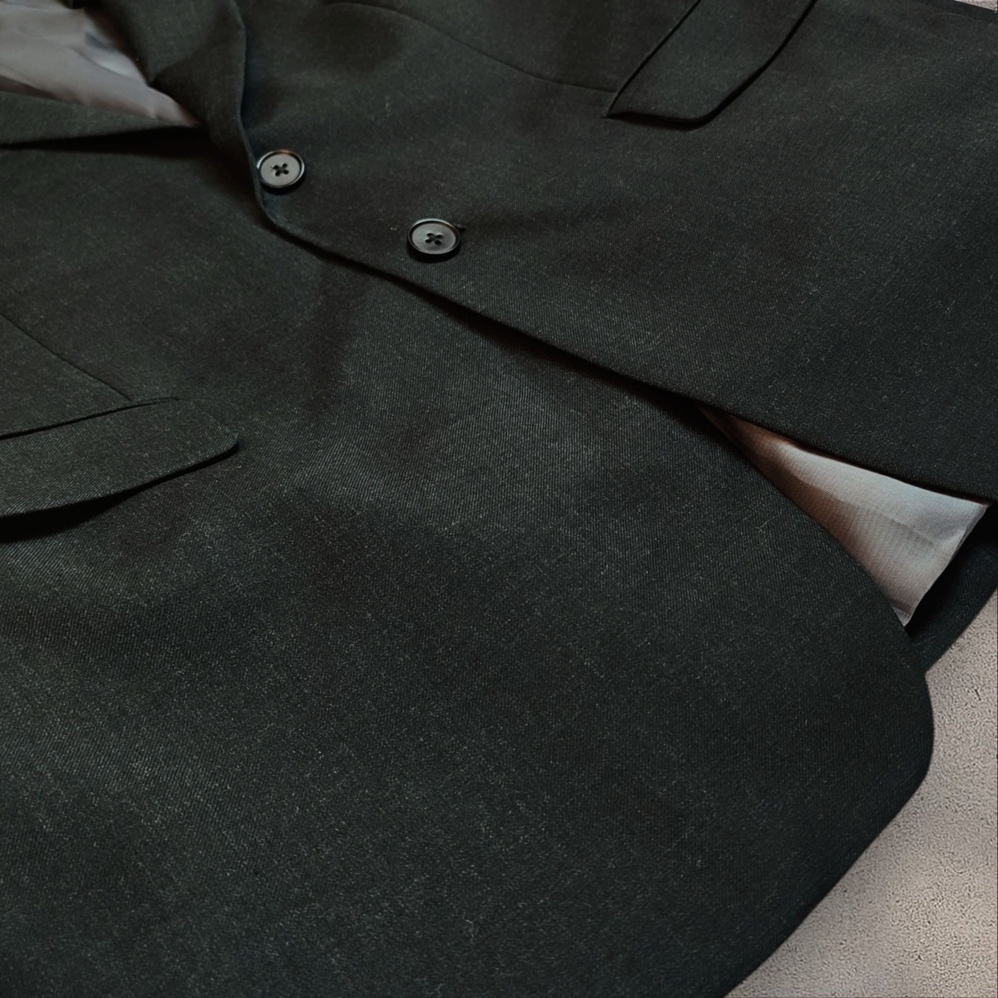 Czarna elegancka marynarka męska 100% wełna super 110s Charles Tyrwhit