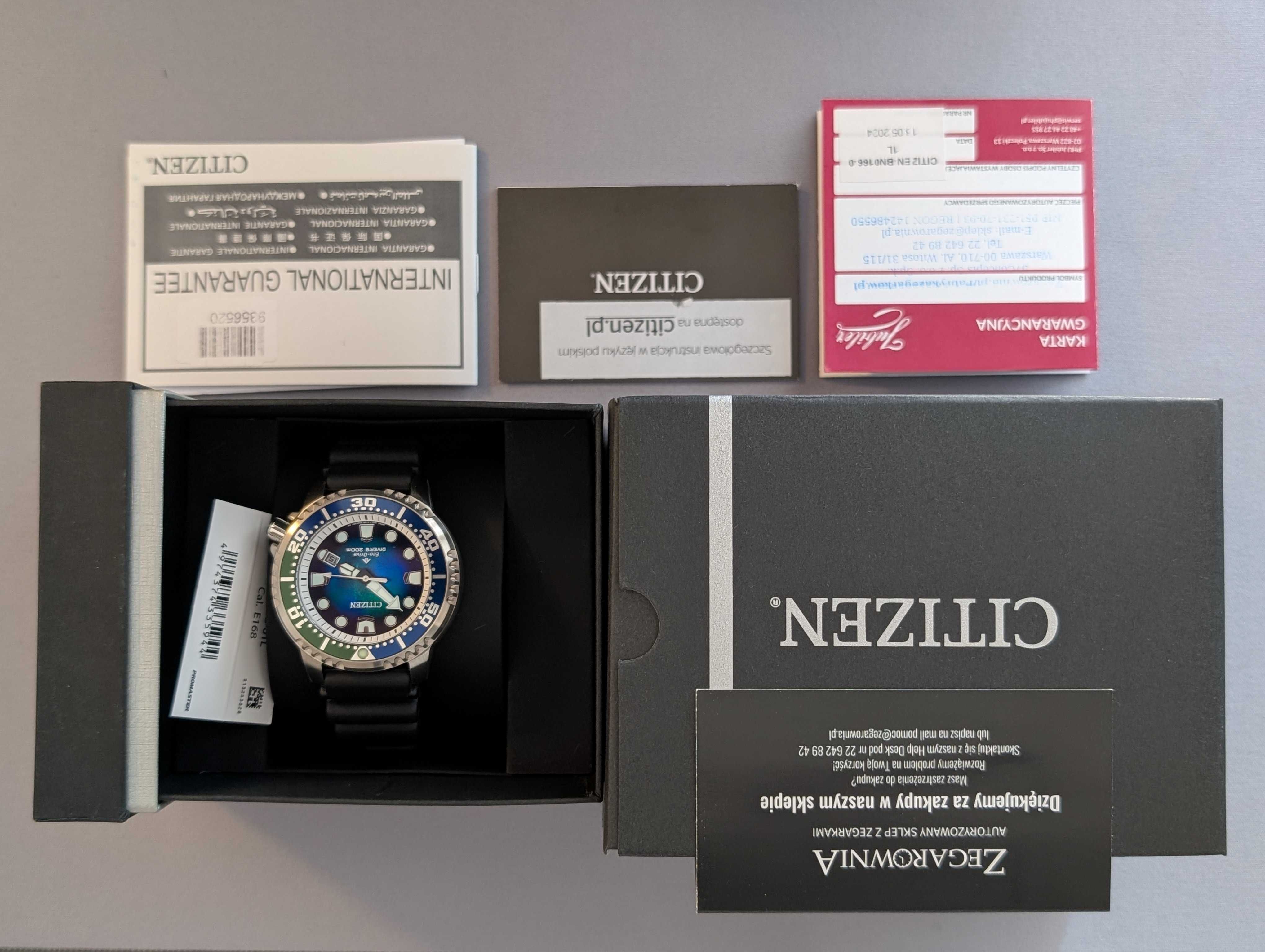 Zegarek Citizen Promaster UNITE with BLUE limited edition BN0166-01L