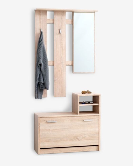 Szafka do przedpokoju na buty z lustrem