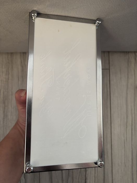 Szkatułka szklana srebrna