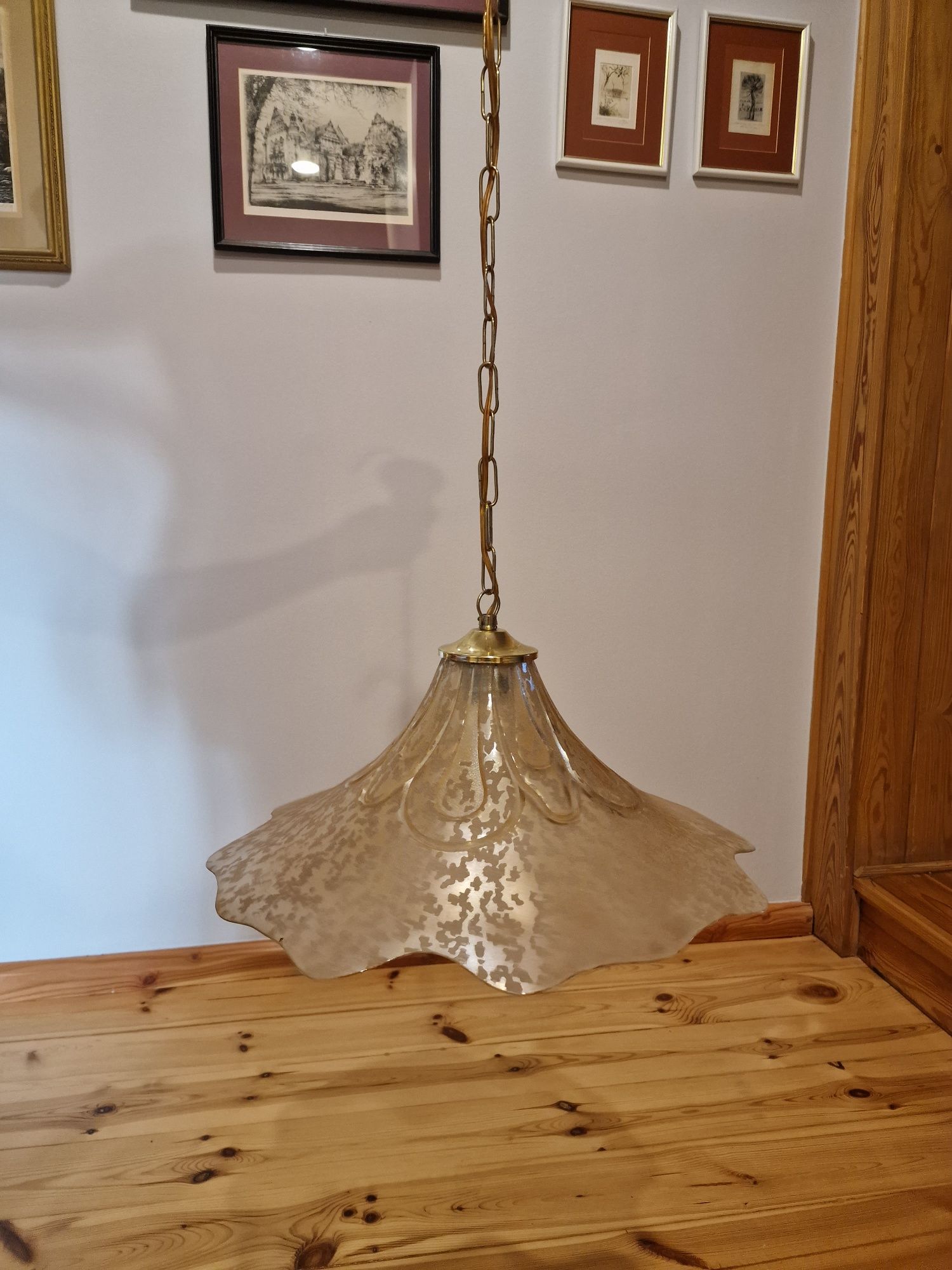 Lampa artystyczna szkło lata 60