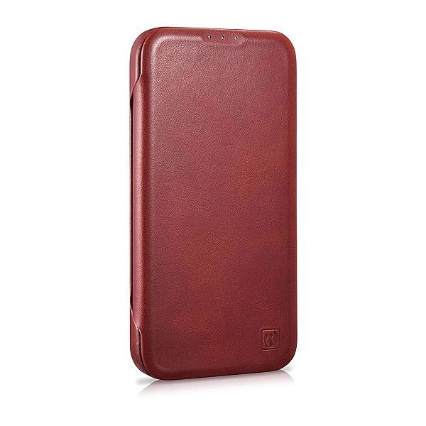 iCarer Ce Oil Wax Premium Leather Folio Case skórzane etui iPhone 14 P