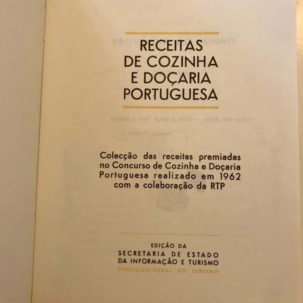 Receitas de cozinha e doçaria portuguesa