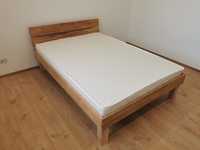 Łóżko 140x200  Drewniane z Materacem i Stelażem