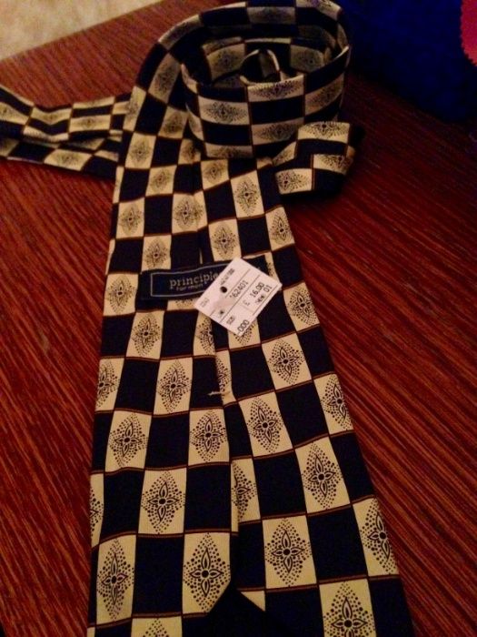 Брендовый шахматный галстук Principles 100% шелк подарок шахматисту
