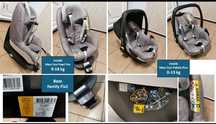 Zestaw 2 fotelików Maxi Cosi 0-13 kg i 9-18 kg + baza Family Fix 2