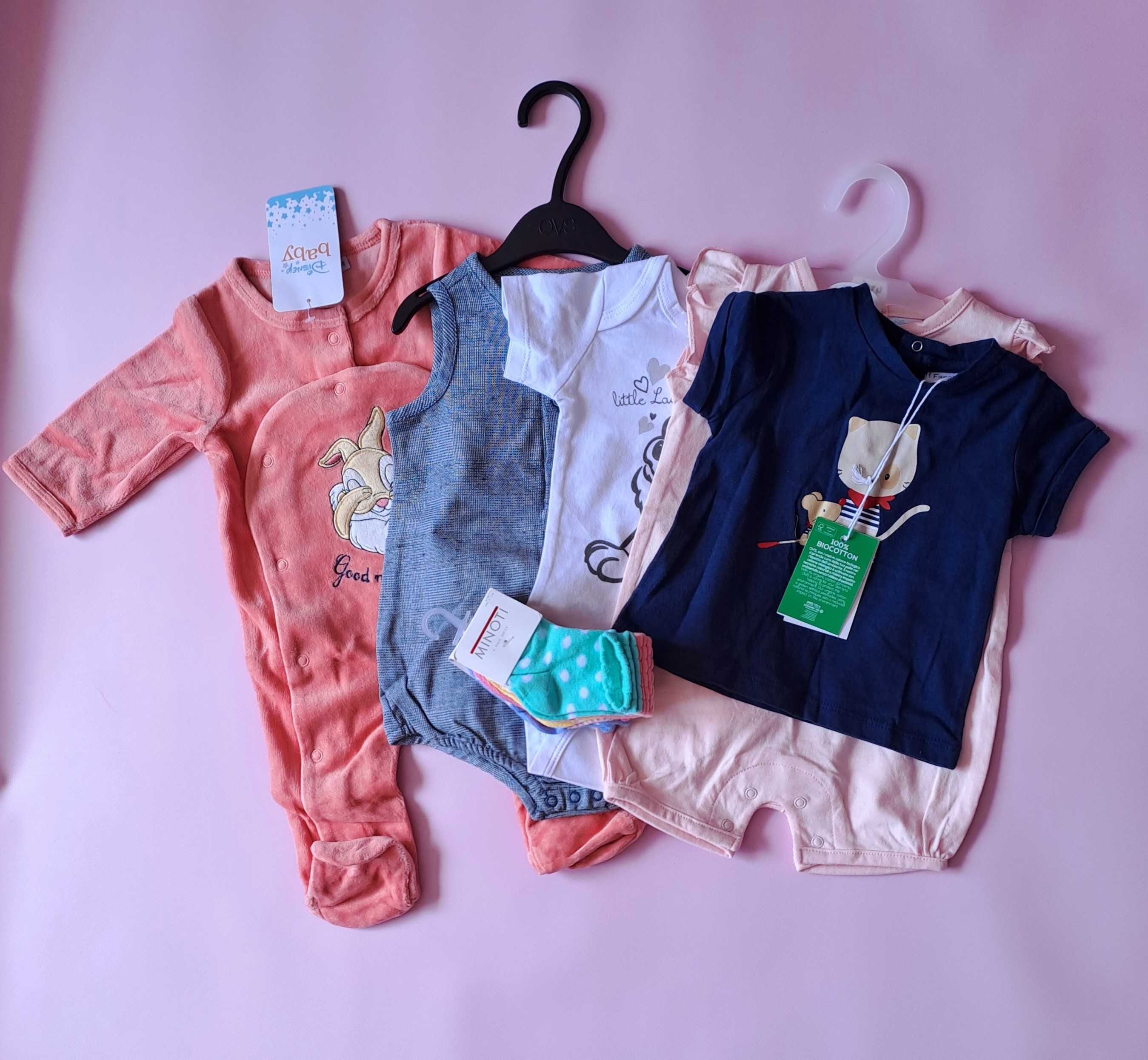 Набір нового брендового одягу для дівчинки 3-6 місяців
