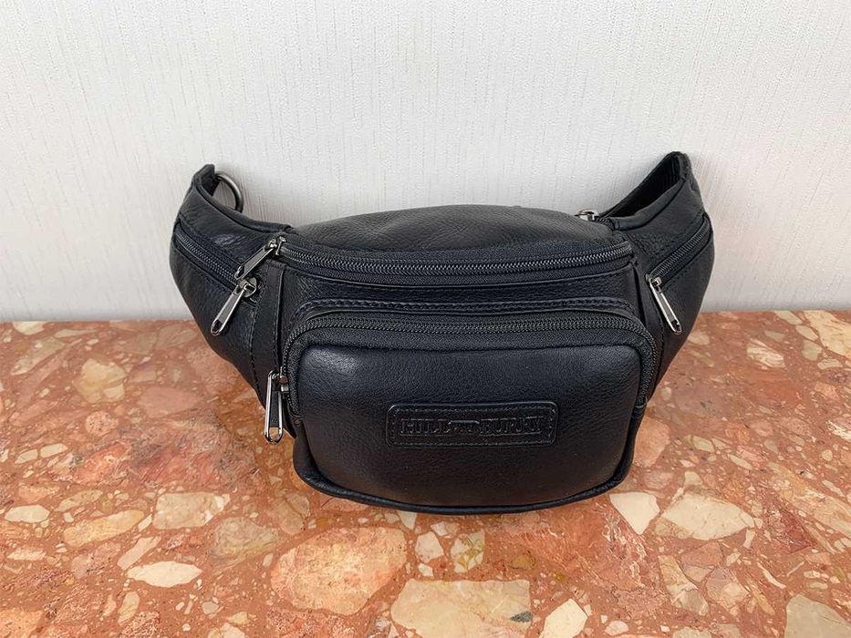 Сумка на пояс кожаная Hill Burry 3044 Германия, бананка шкіряна