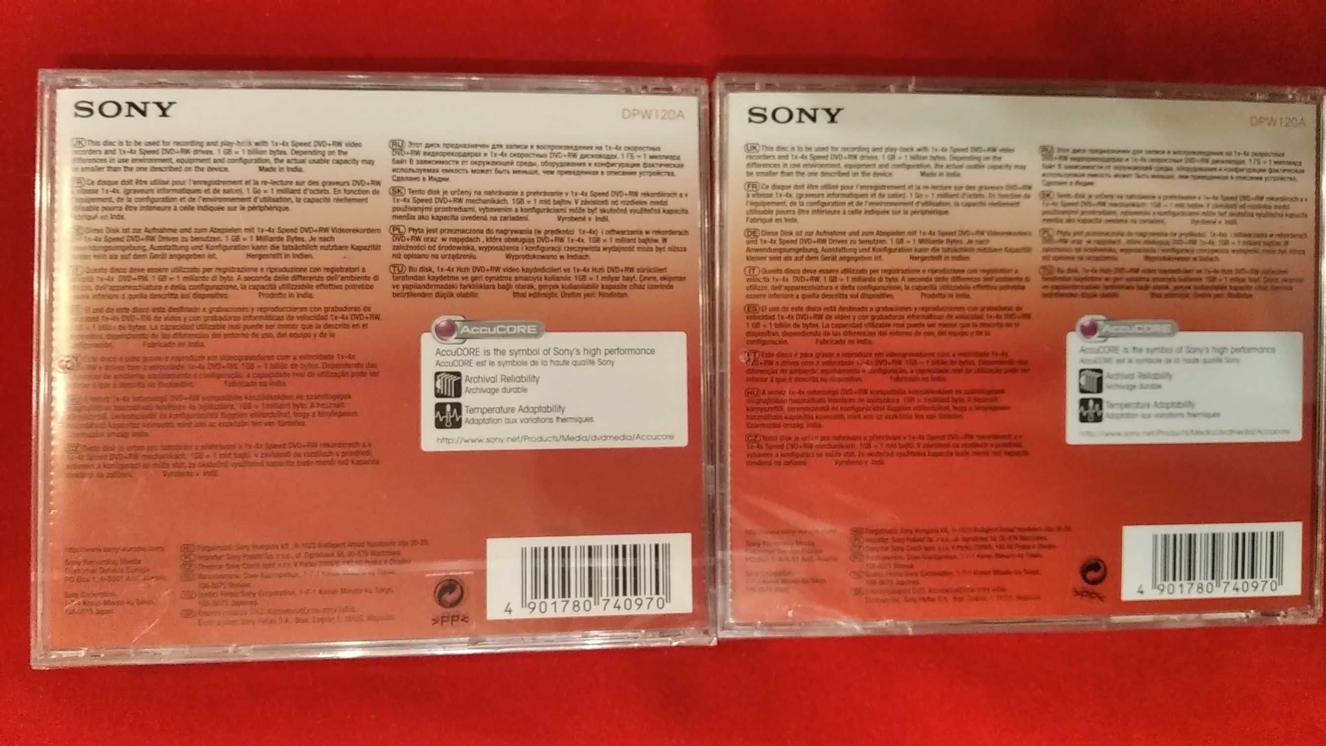 DVD+RW диски от SONY новые