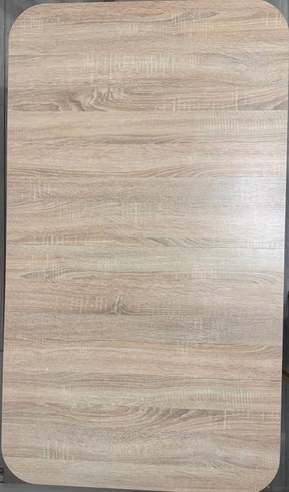 Stół rozkładany jasny brąz 140x80 + 3 krzesła