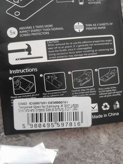 Szkło do samsung J5 2017 + obudowa