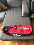 Saco de squash marca wilson leva tres raquetis