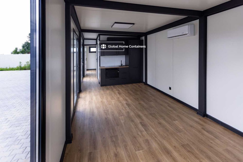 Kontener mieszkalny 12x3m pawilon mieszkalny tiny house dom modułowy