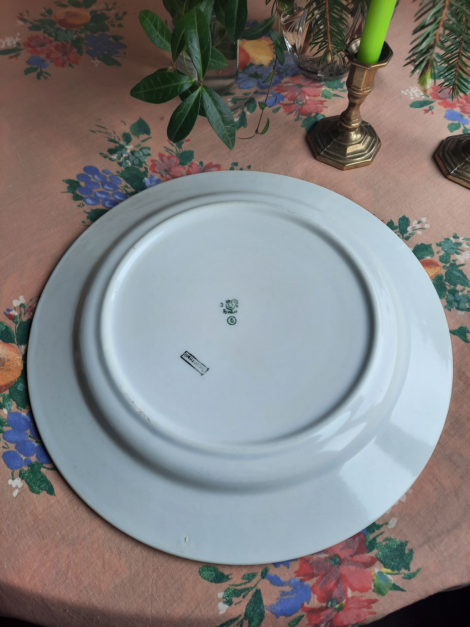 Велика тарілка бузок (блюдо,тарелка,сирень), Буди, Будянський фаянс