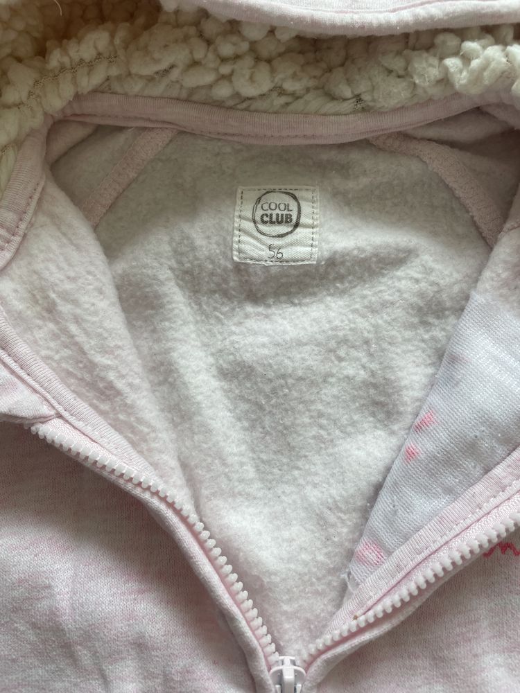Pajac Cool Club 56 i bluza H&M 56 różowe