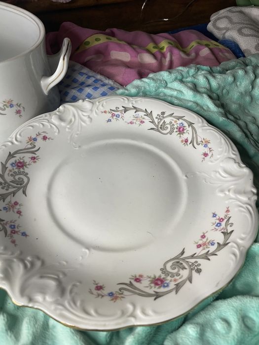 Zestaw porcelanowy Wałbrzych talerz plus misa