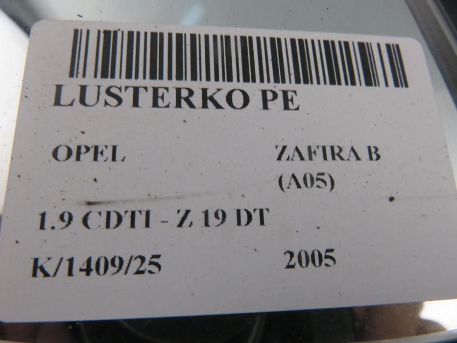 Lusterko Prawe Opel Zafira B (a05) 168