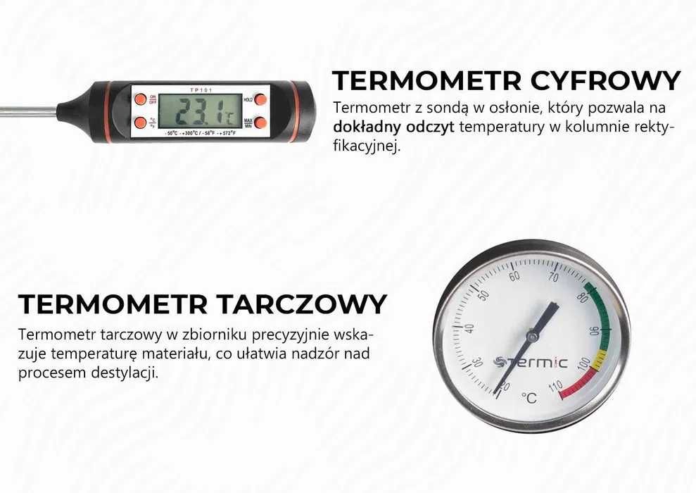 Destylator do bimbru gazowo-elektryczny, bimber, KEG 25-50L, aabratek