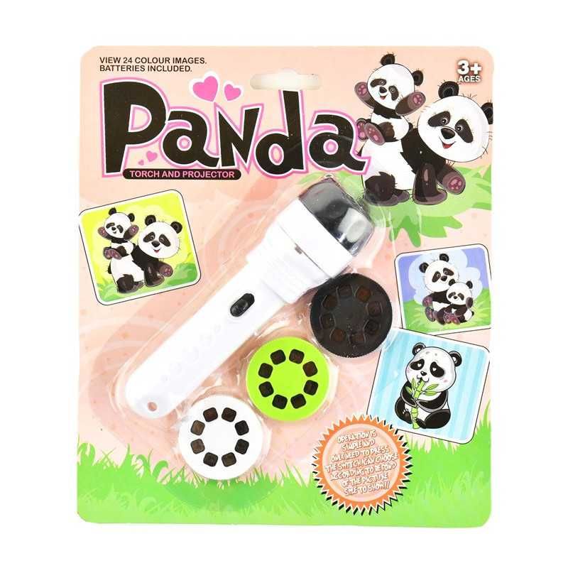 Latarka projektor ze slajdami Panda
