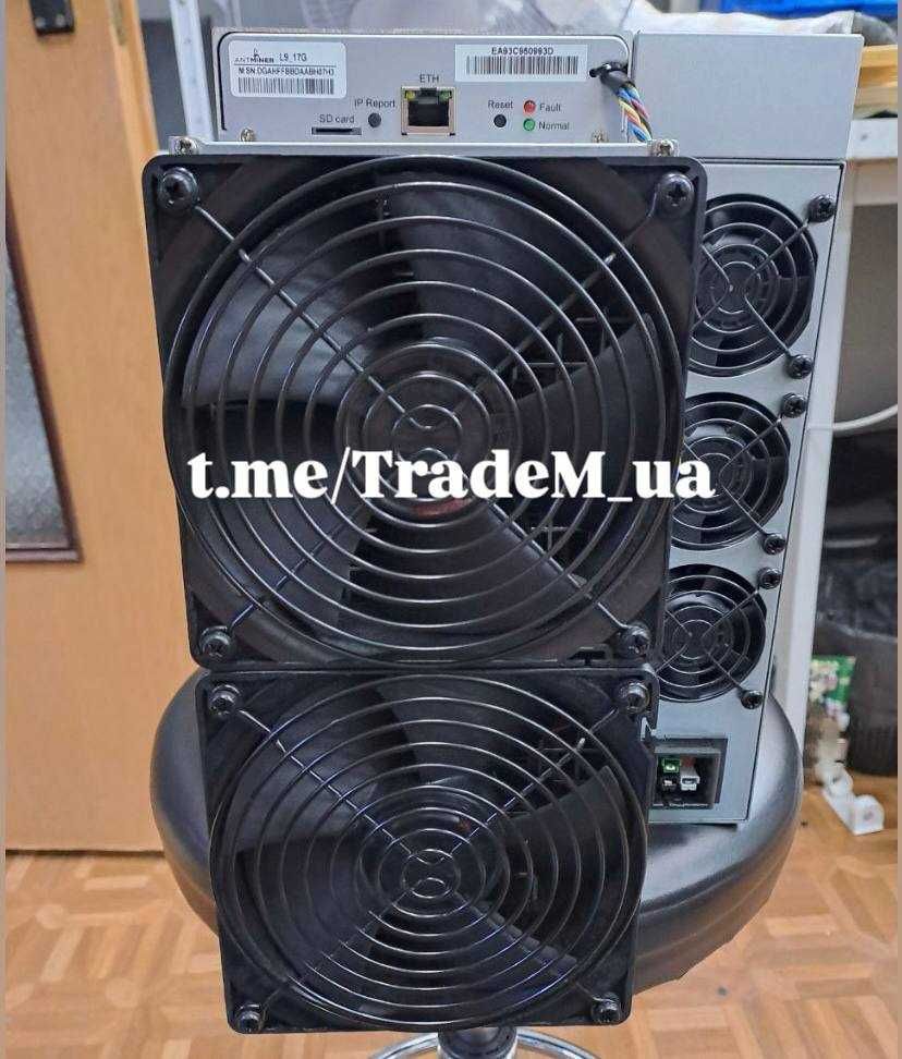 Ціна з доставкою під ключ в Україну 14 днів Antminer L9  17Gh 9700USDT