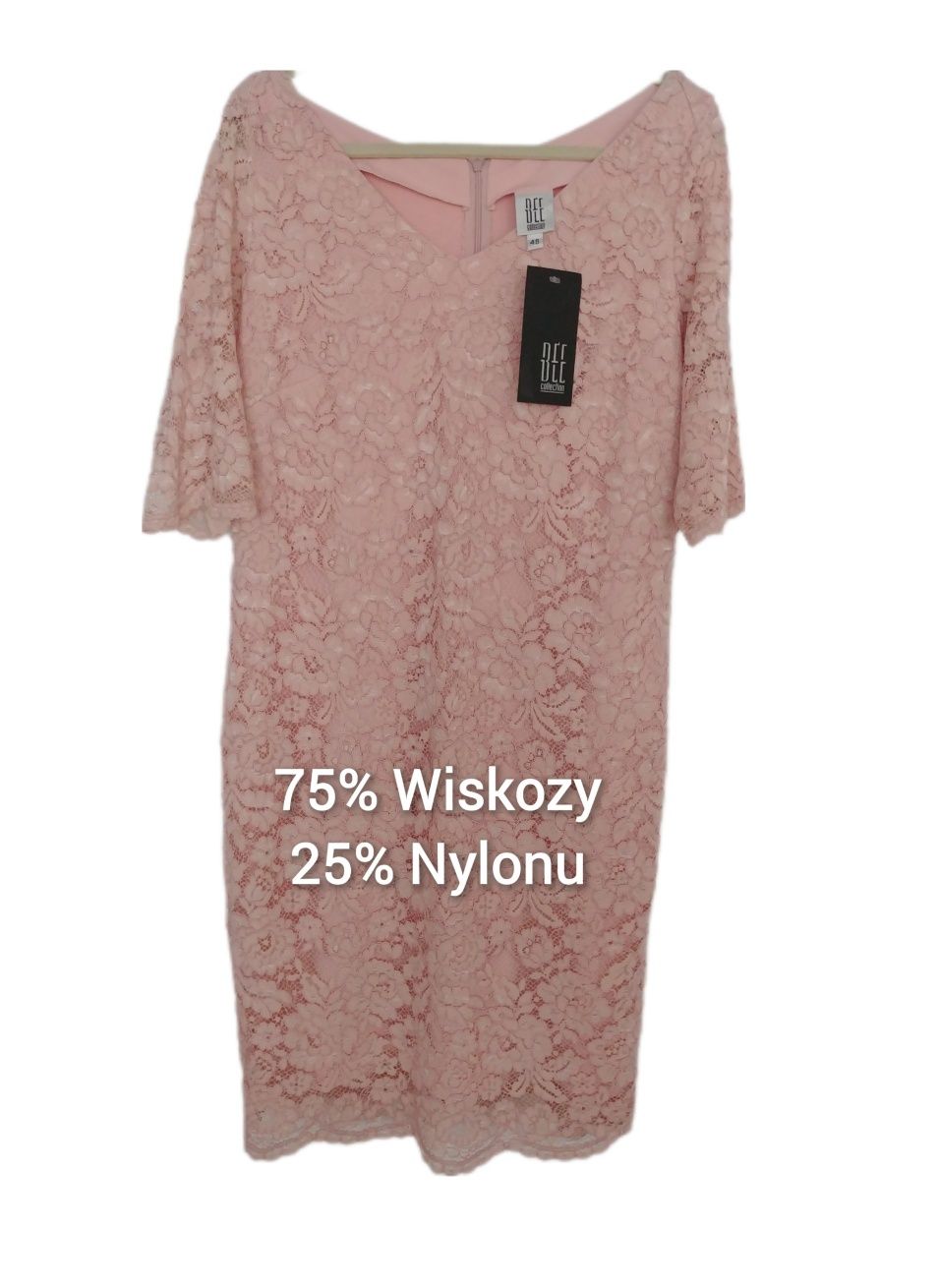Sukienka wizytowa w serek wiskoza 44
