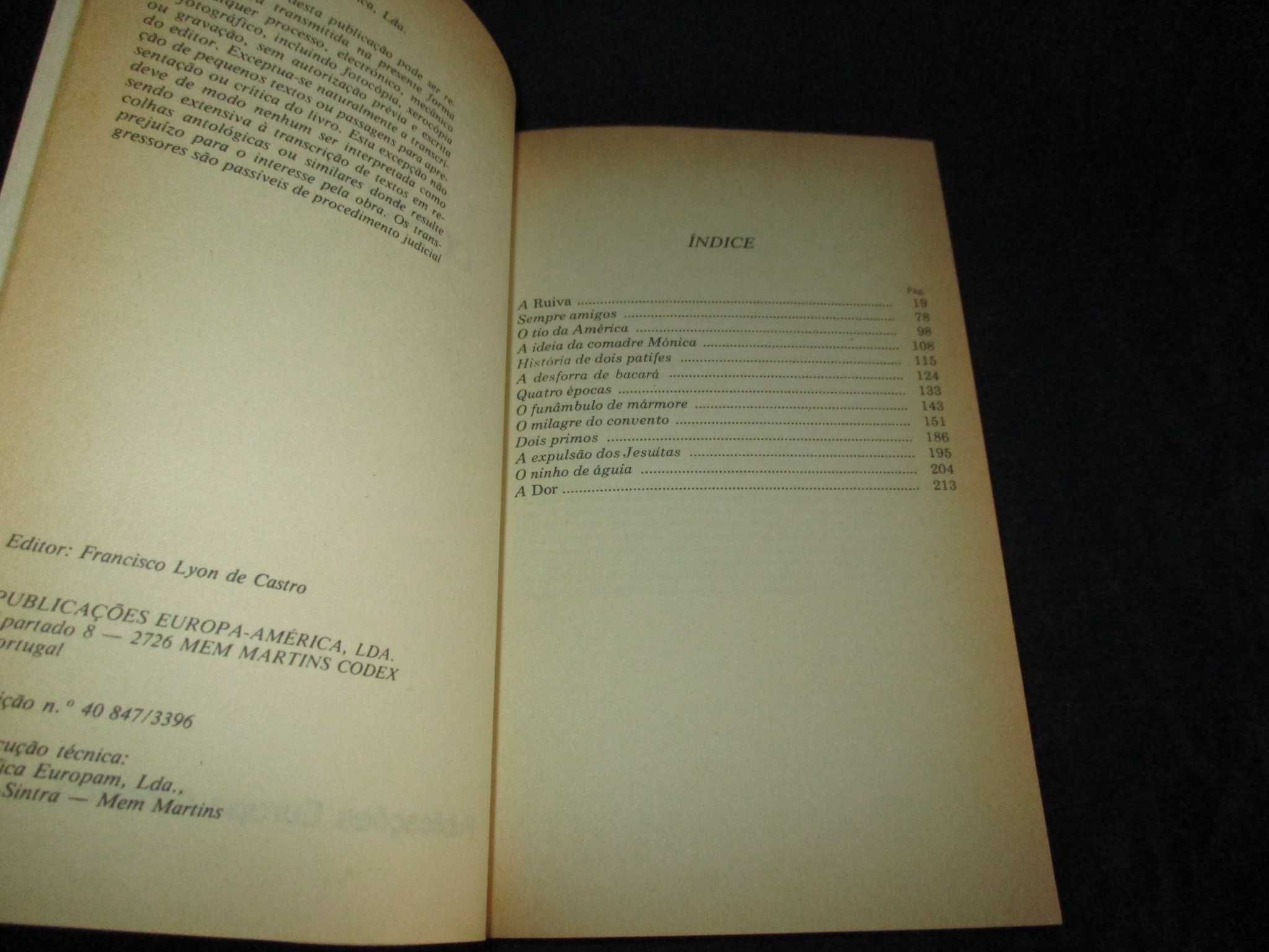 Livro Contos Fialho de Almeida Livros de Bolso Europa-América