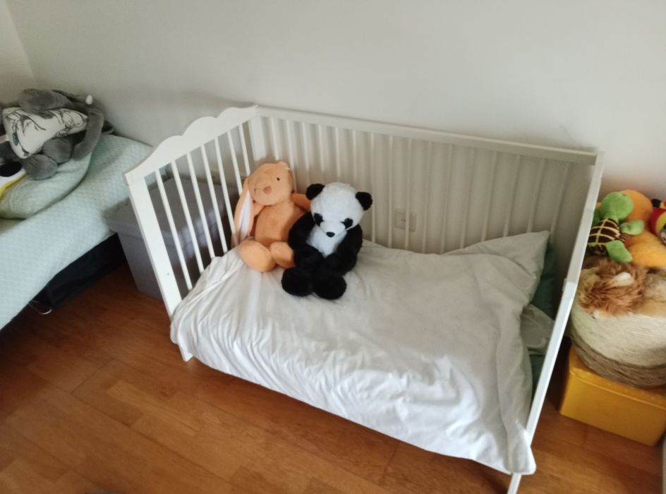 Berço lacado branco