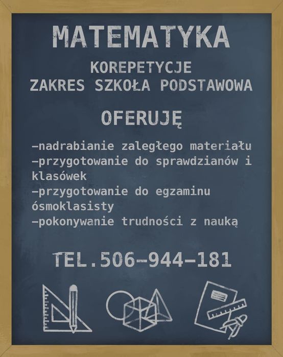 Korepetycje matematyka zakres szkoła podstawowa