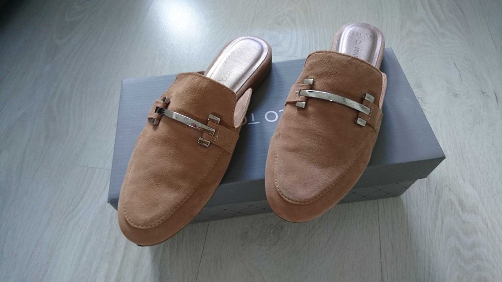 Мюлі бежевого кольору, 37 розмір Marco Tozzi