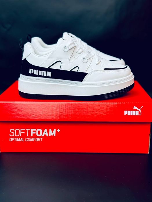 Женские кроссовки пума Белые кожаные кеди пума жіночі кросівки Пума