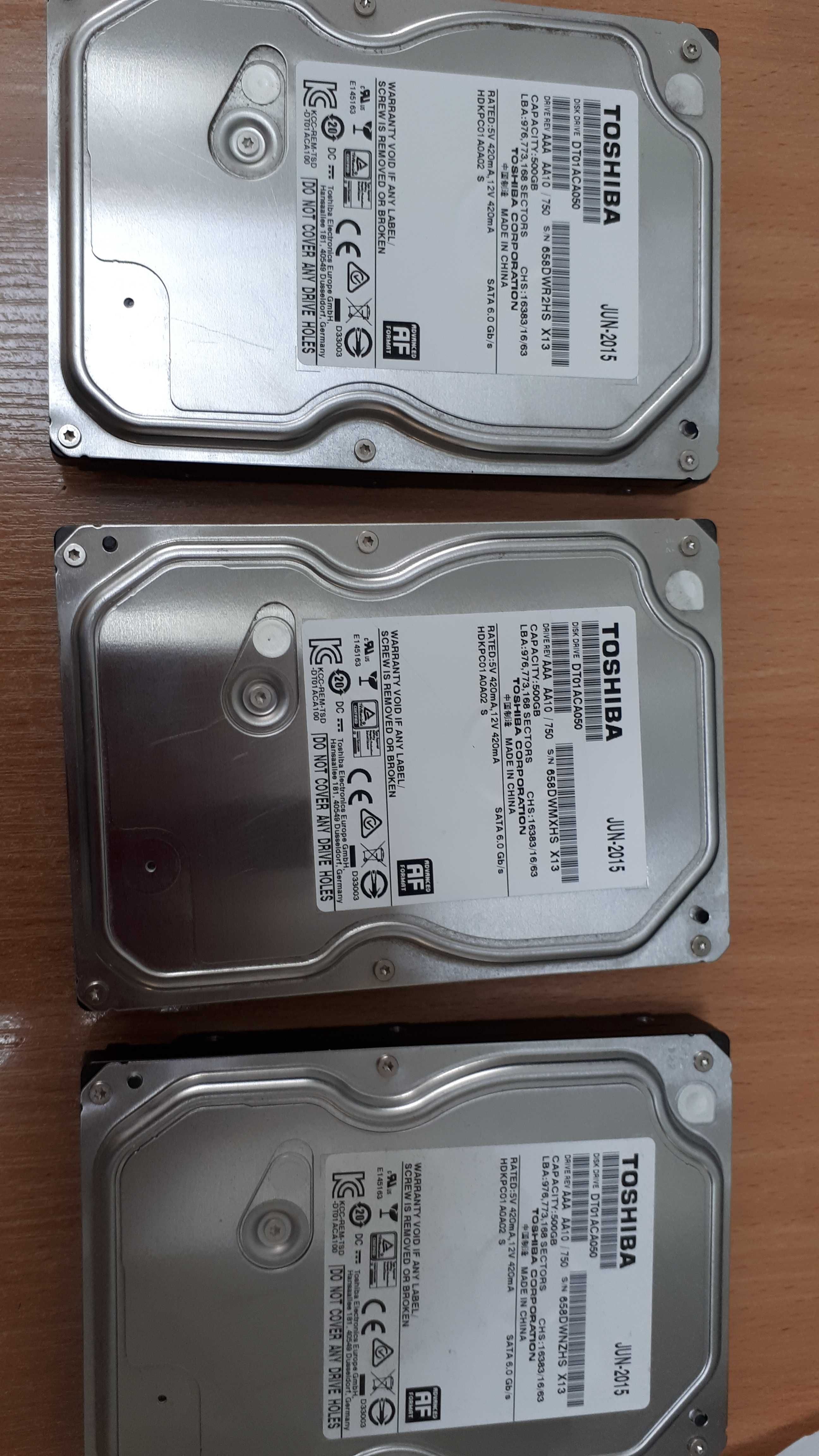 Жесткие диски HDD  для ПК бу в хорошем состоянии