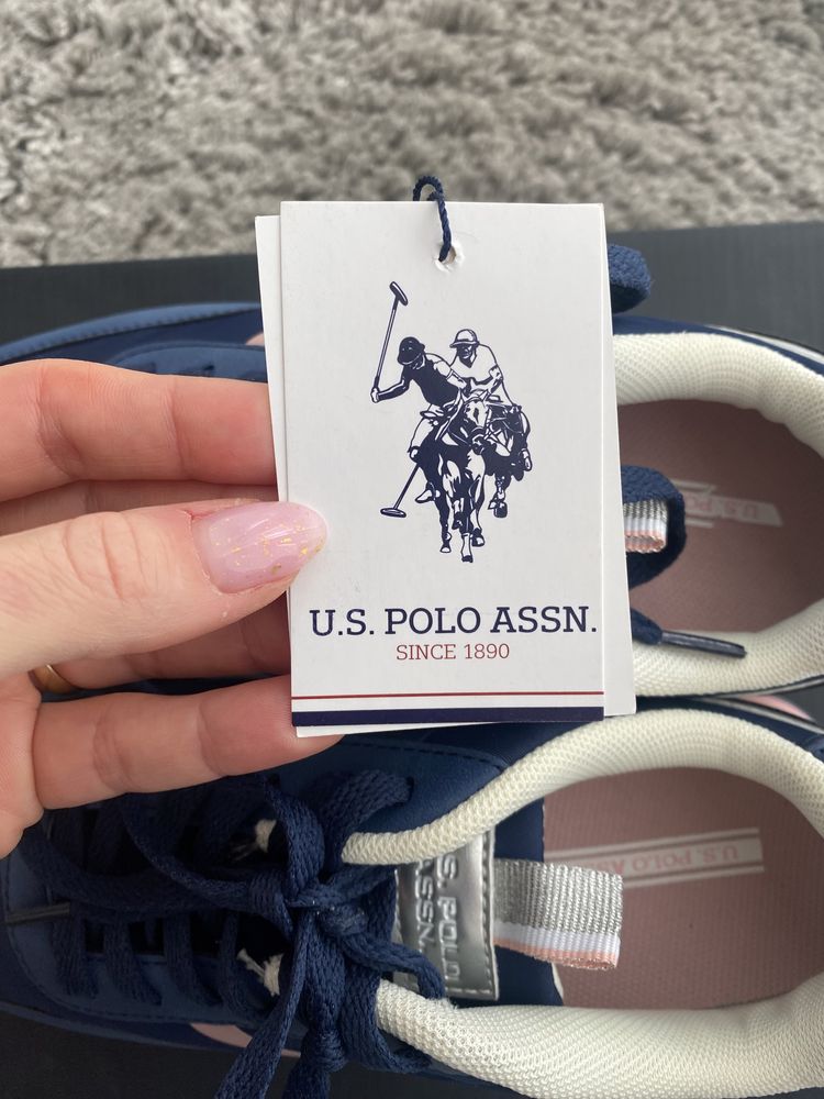 Sneakersy buty Ralph Lauren Polo Nylon eco 37 granatowe nowe z metkami