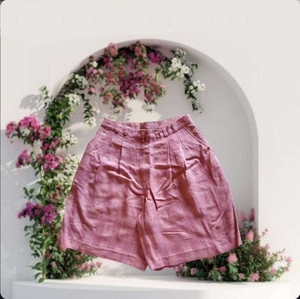 Calções rosa em xadrez
