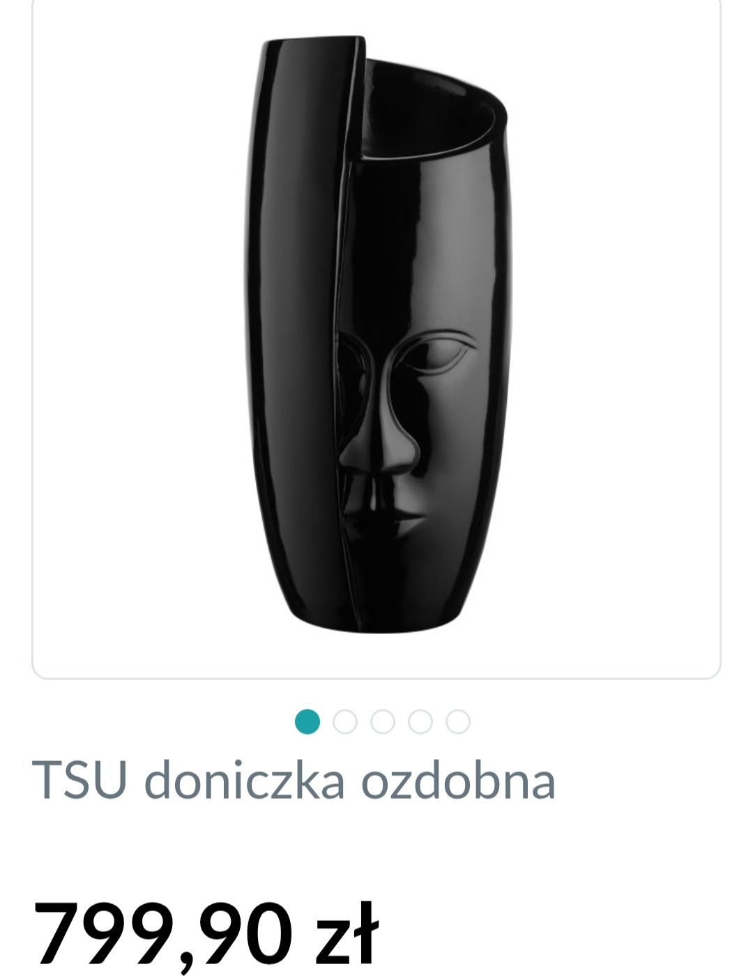 Nowa donica twarz czarna 72cm